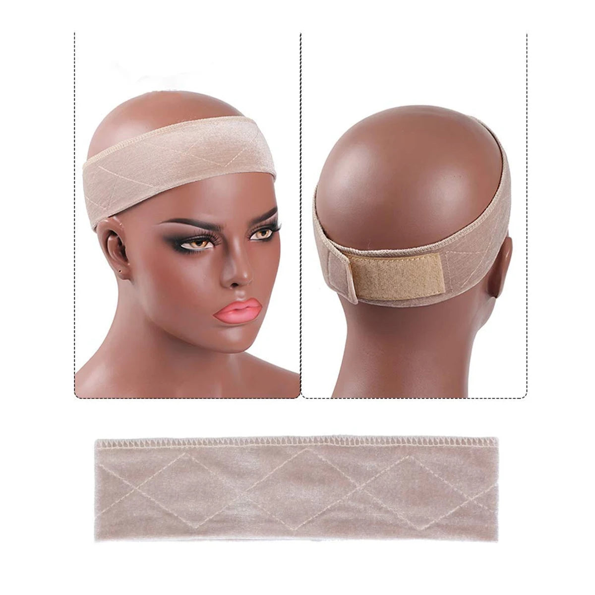 Verstellbare Grip-Haarbänder für Lace Frontal Perücken